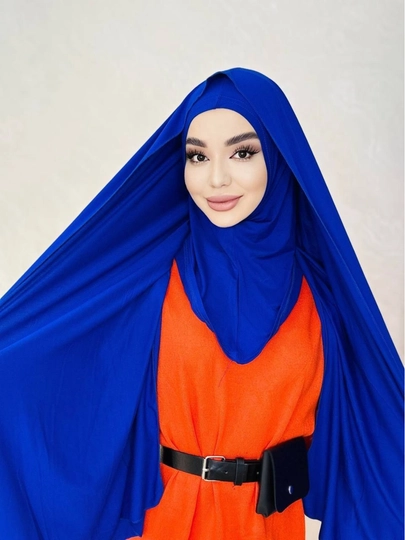 Двухслойный бони-шарф Калифорния, платок для женщин и девушек — HIJABCE-IKKTALI-СИНИЙ