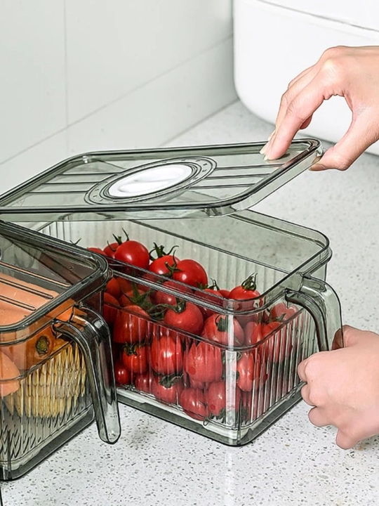 Контейнер для хранения продуктов в холодильнике, с крышкой, для фруктов и овощей, бокс