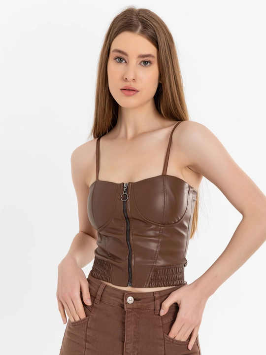 Топ кожаный X- tayn colletion - 