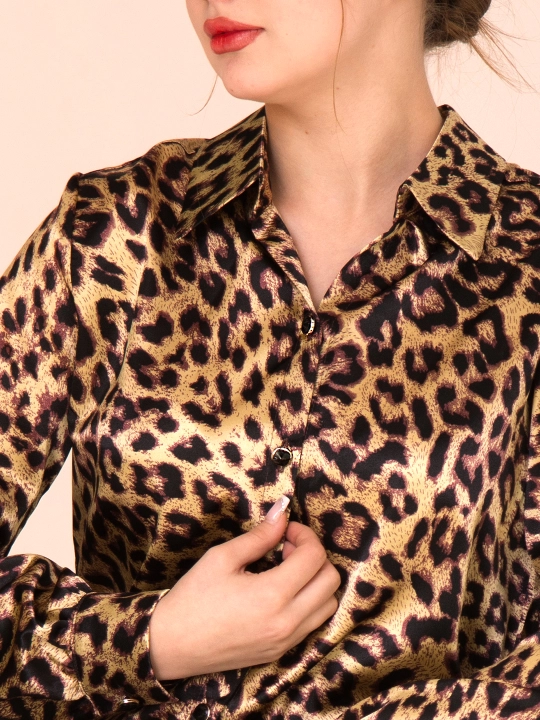Женская рубашка с длинным рукавом, классический крой, большие размеры, DEGO 44-S 58-5XL