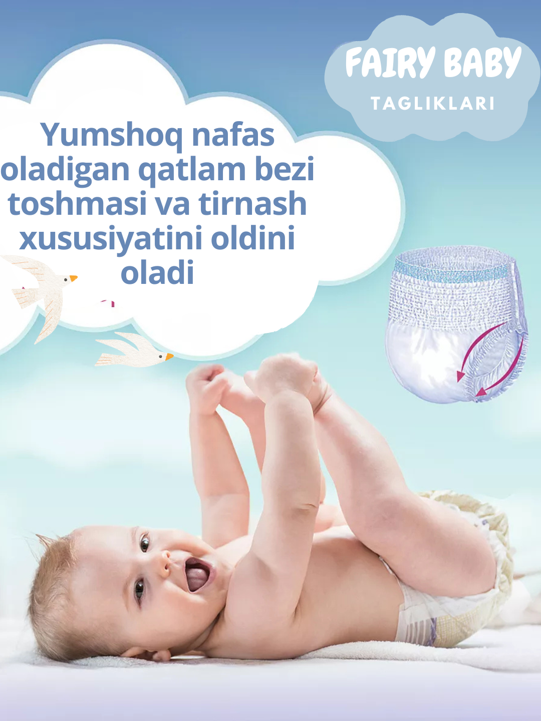 FERIY BABY  trusikchali tagliklari. O'lcham 6, dona 38, vazn 15-18 kg