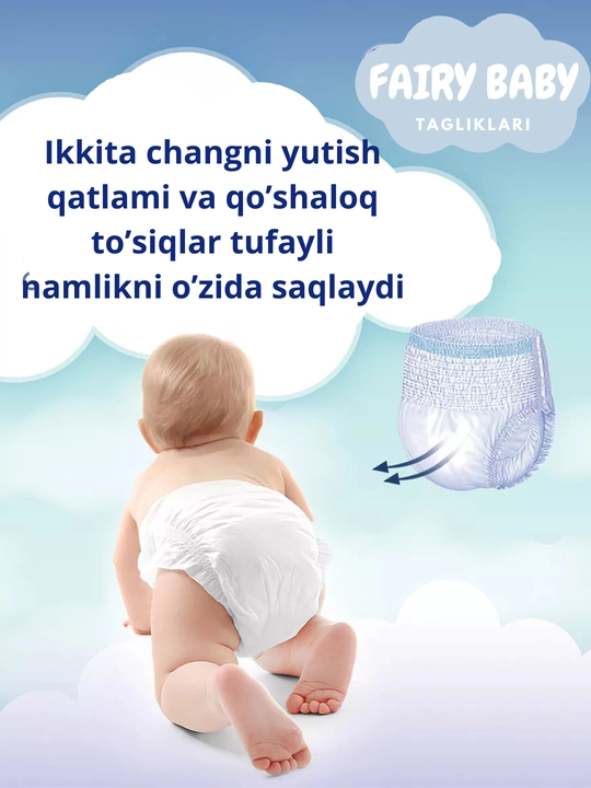 FERIY BABY  trusikchali tagliklari. O'lcham 6, dona 38, vazn 15-18 kg