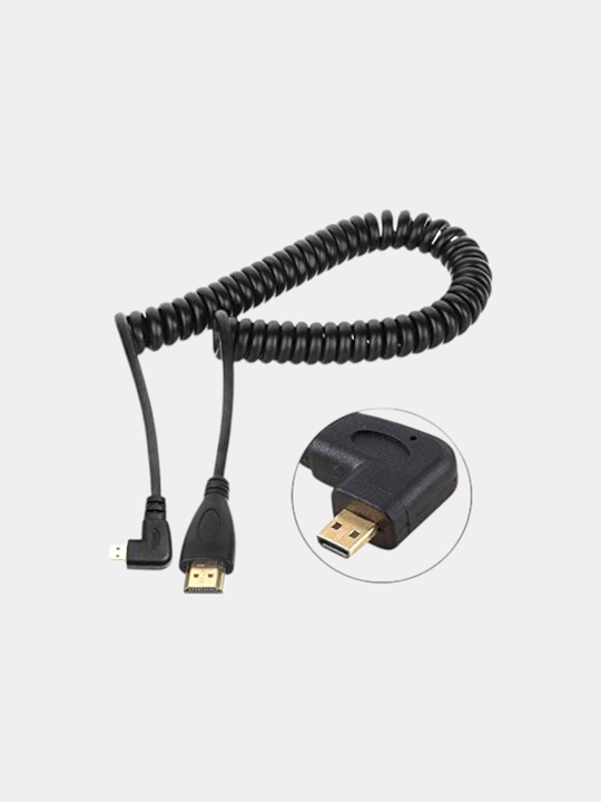 HDMi переходник на micro и mini пружиненные кабель