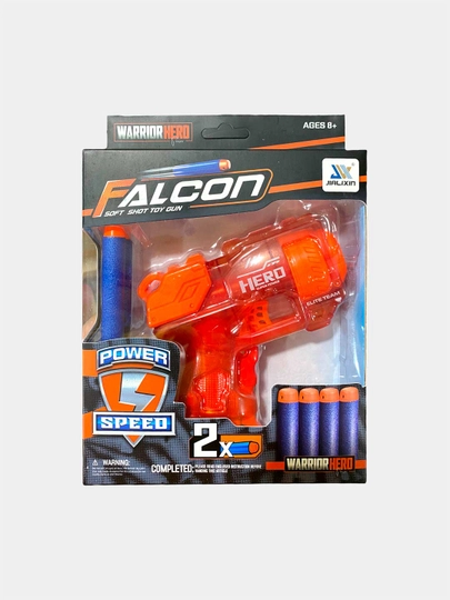 Bolalar uchun xavfsiz va yorqin Falcon o'yin pistoleti, kod. 01077 - 