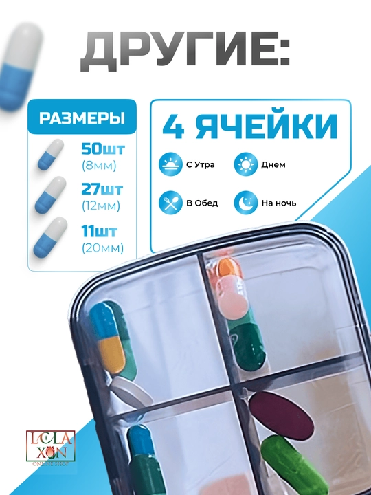 Таблетница, контейнер для лекарств и витаминов