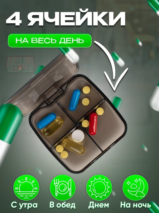 Таблетница, контейнер для лекарств и витаминов