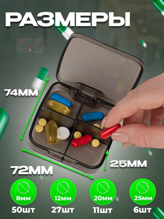 Таблетница, контейнер для лекарств и витаминов