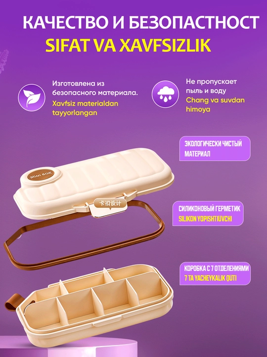 Таблетница, контейнер для лекарств и витаминов