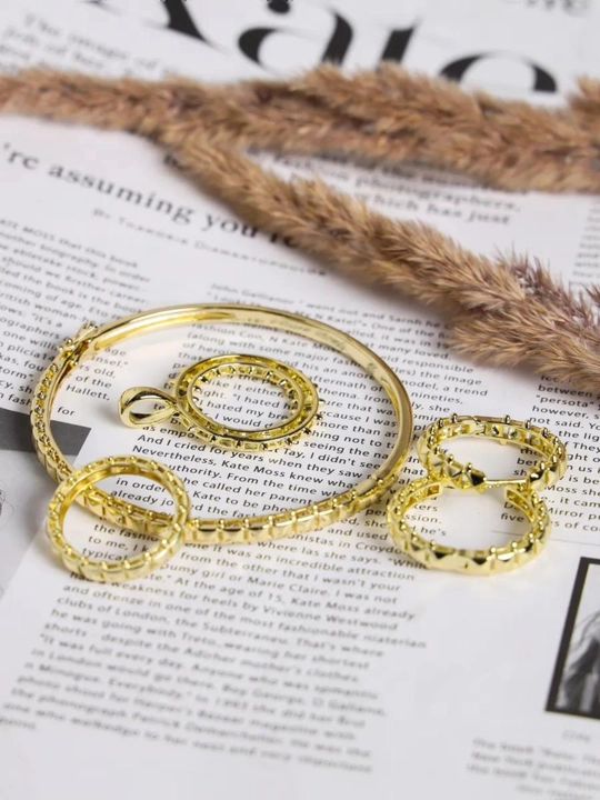 Комплект украшений, серьги, кольцо, браслет, цепочка, Messika Bvlgari, Vancleef
