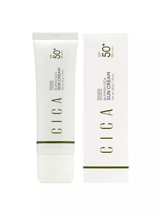 Quyoshdan himoyalovchi kremi yuz uchun tinchlantiruvchi SPF50+ PA++++, Tenzero