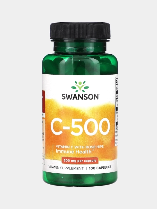 Swanson C 500 мг с шиповником, капсулы