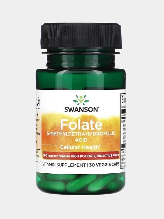 Swanson Metilfolat (Metil folat, folate) 800 mkg, 30 kapsula