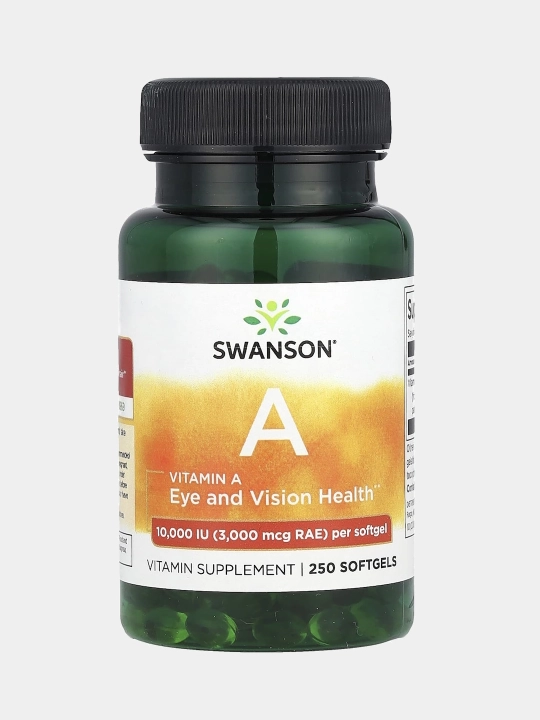 Swanson Vitamin A 10000 МЕ, 250 капсул
