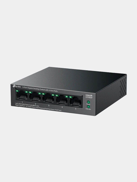 TP-Link LS105GP 5 va 8 portli gigabit PoE svitch kommutator