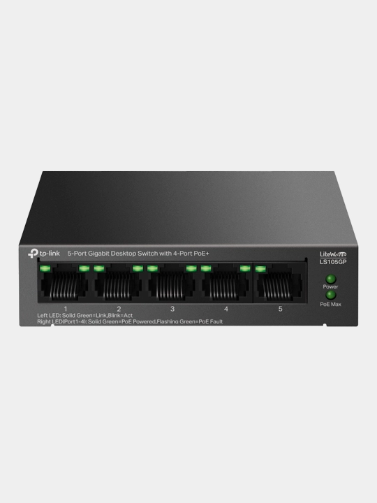 TP-Link LS105GP 5 va 8 portli gigabit PoE svitch kommutator