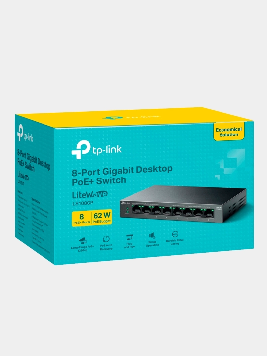 TP-Link LS105GP 5 va 8 portli gigabit PoE svitch kommutator - 