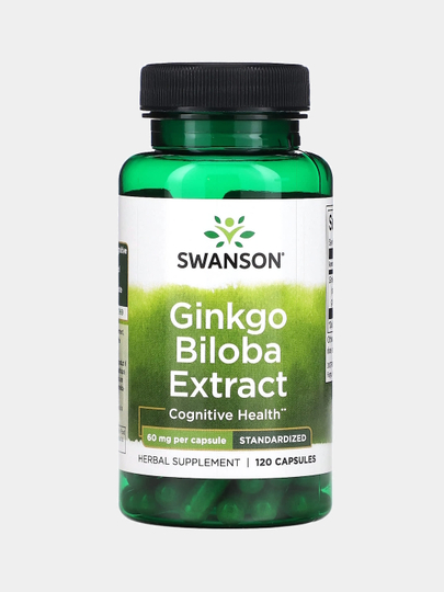 Swanson Ginkgo biloba, 60 мг, капсулы