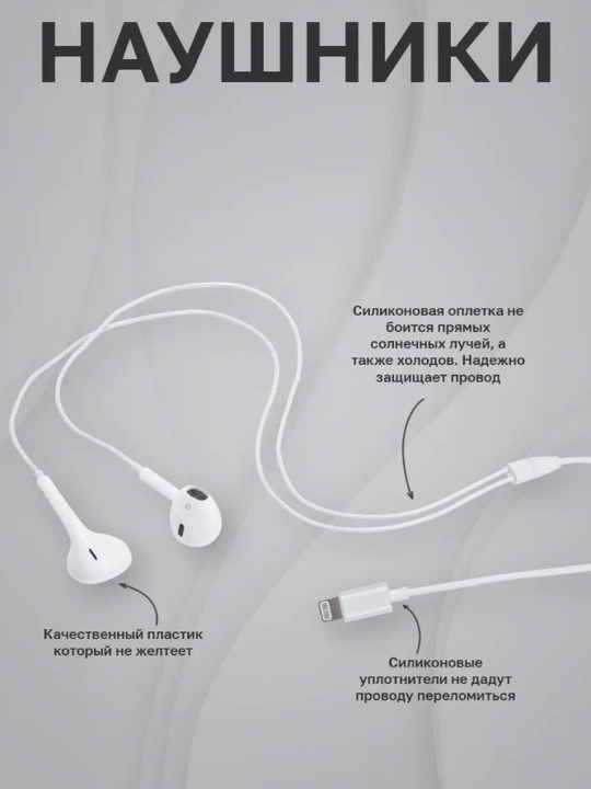 Проводные наушники Blue Spectrum, для iPhone