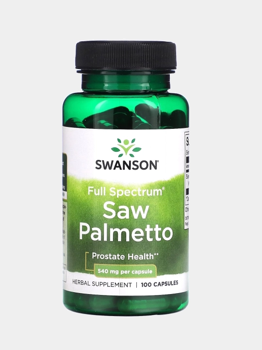 Swanson Эктракт пальмы сереноа (Saw Palmetto) 540 мг (здоровье простаты), капсулы
