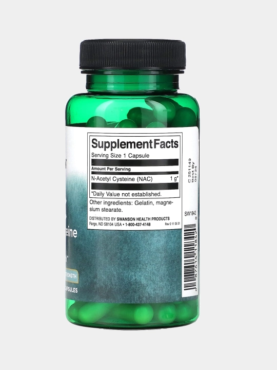 Swanson NAC N-asetilsistein 1000 mg, 60 kapsula