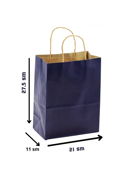 Sovg'a sumkasi bayramona qog'ozli tutqich bilan kraft paketlari 2dona 5dona 10dona 27*21см
