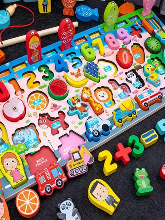 Развивающая игра-панель, фигурный логарифмический лист - 