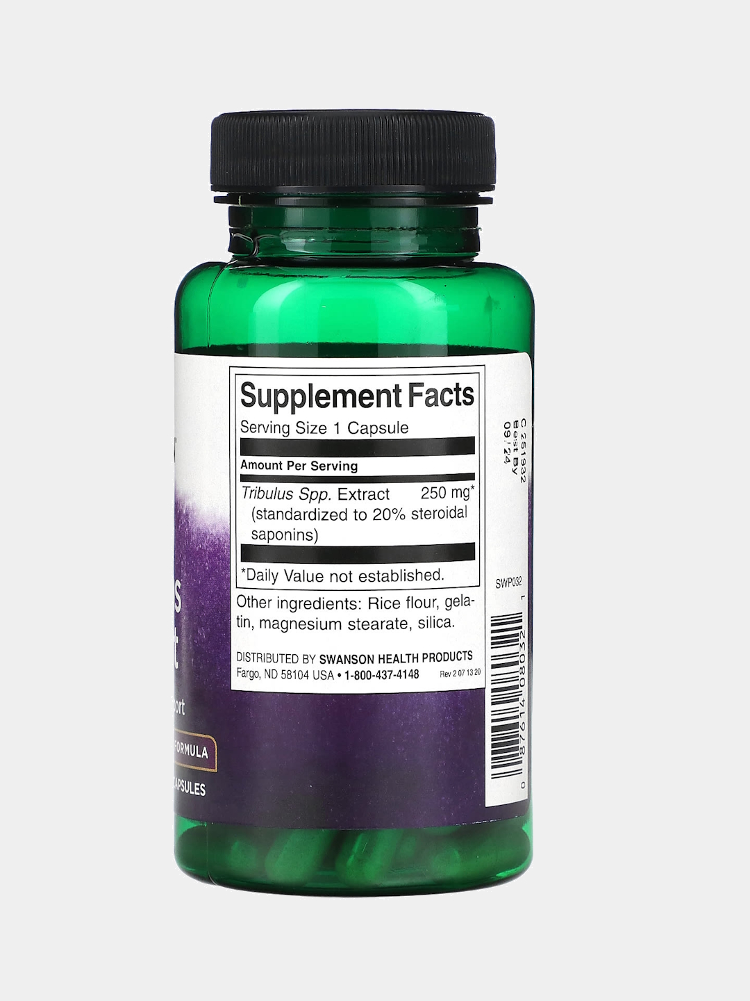 Swanson Tribulus ekstrakti 250 mg, kapsulalar