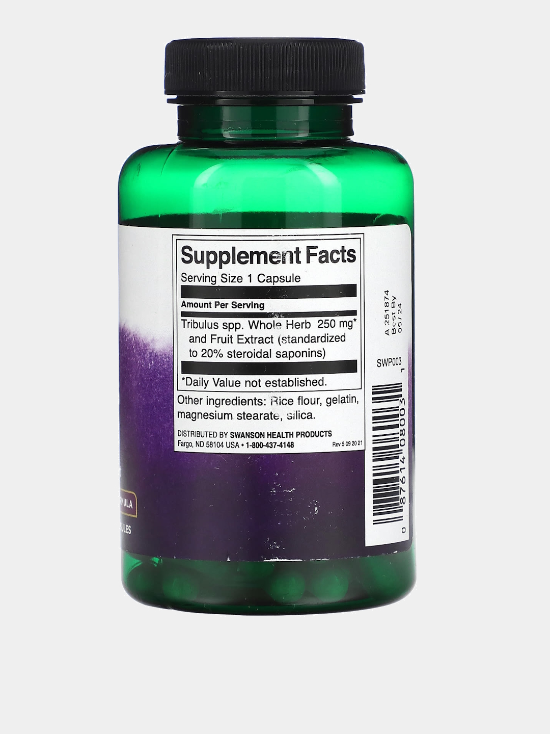 Swanson Tribulus ekstrakti 250 mg, kapsulalar