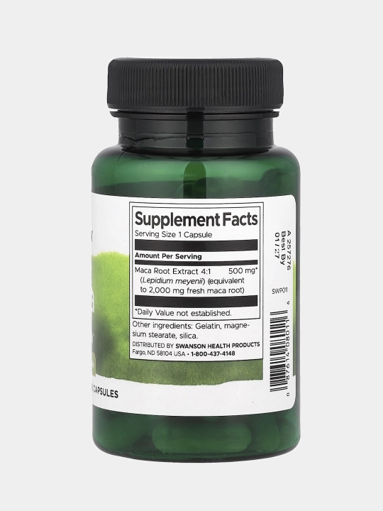 Swanson Maka 500 mg, 60 kapsula