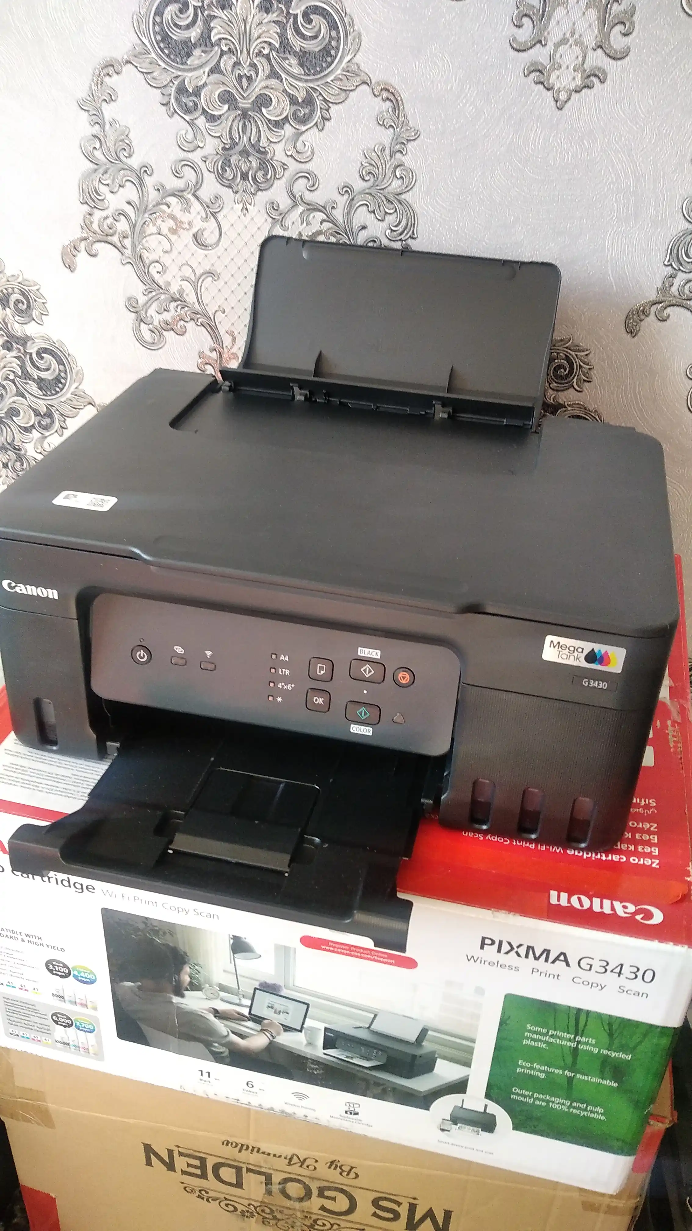 Rangli printer Canon PIXMA G3430 3 tasi 1 da, Wi-Fi, skaner va chop etish, MFP