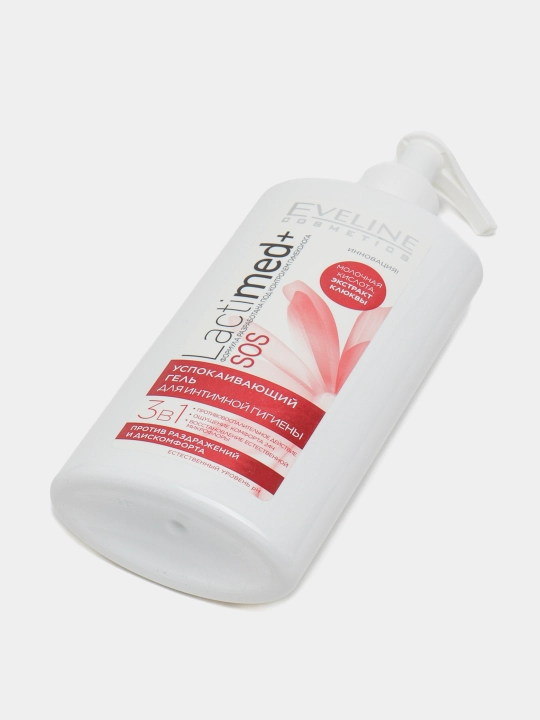 Intim gigiyena uchun Eveline Lactimed+ SOS 3 tasi 1 da geli, 250 ml
