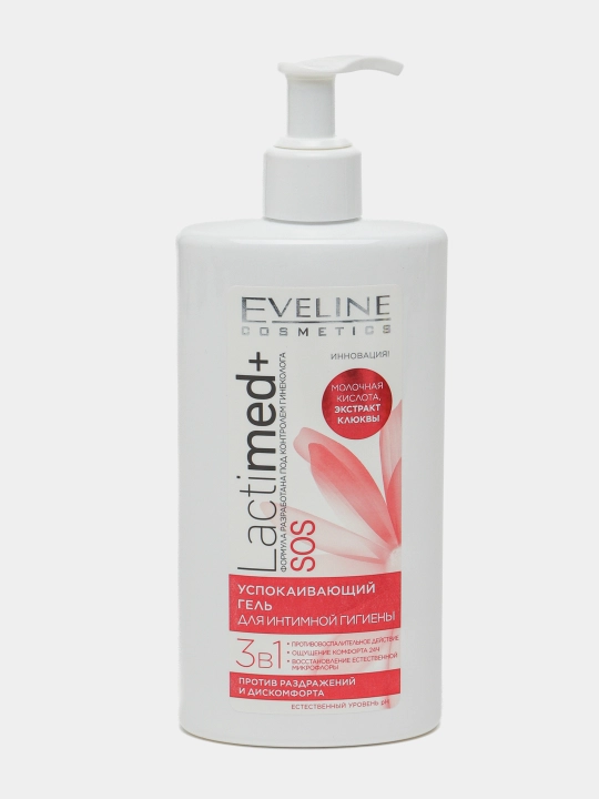 Intim gigiyena uchun Eveline Lactimed+ SOS 3 tasi 1 da geli, 250 ml - 