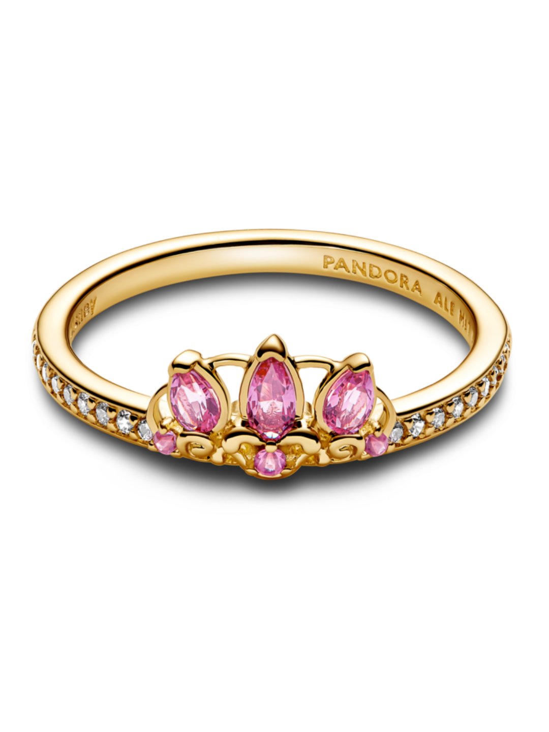 Кольцо Pandora Сердце с двумя полосками 193100C01, серебро 925, цирконий
