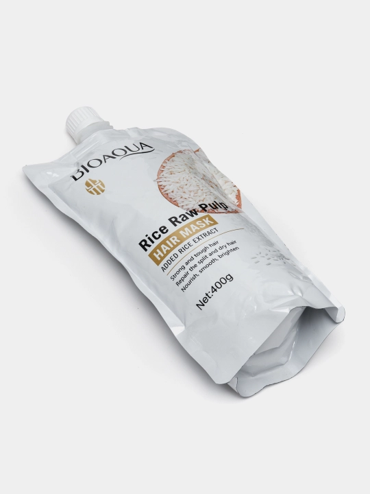 Qayta tiklanadigan soch niqobi, guruch bilan, 400 ml