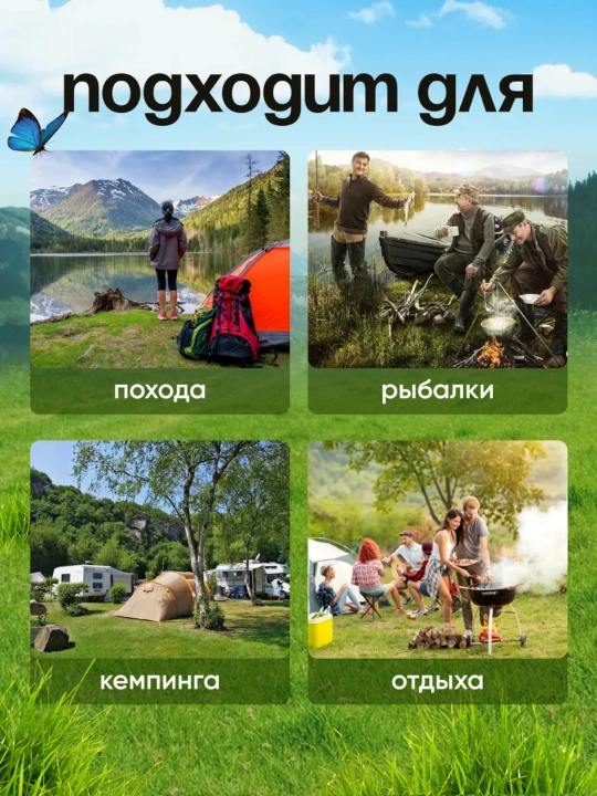 Yigʻiladigan sayohat stuli, baliq ovi, piknik va kemping uchun, yengil, sumkali
