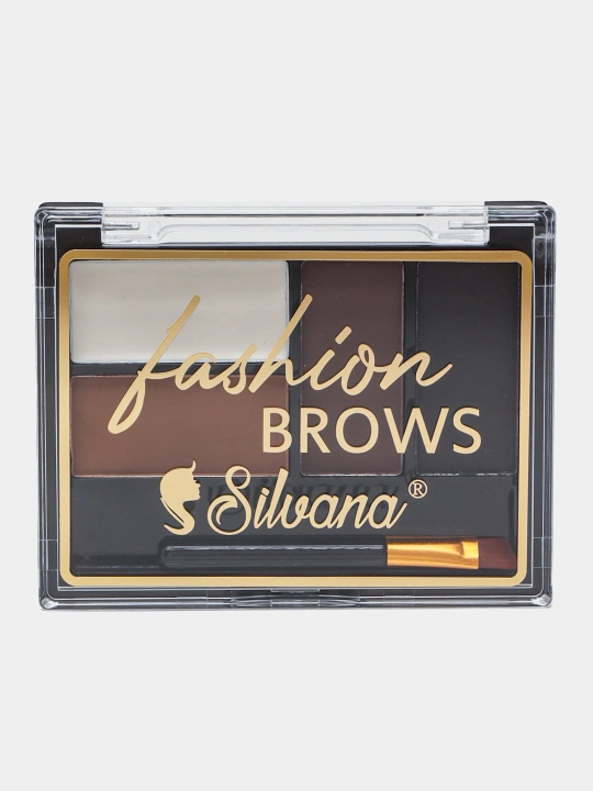 Тени для бровей для макияжа fashion BROWS Silvana №01, 02, 03 - 