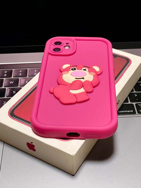 Chexol iPhone taddy oyinchoqli 7, 8, 11, 12, 13, 14, 15, se, xs, xr, pro, max, plus, mini