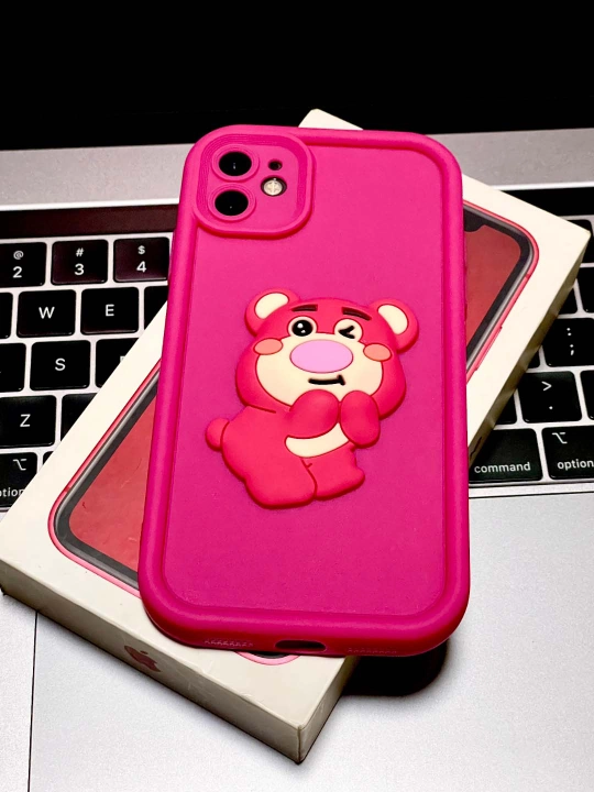 Chexol iPhone taddy oyinchoqli 7, 8, 11, 12, 13, 14, 15, se, xs, xr, pro, max, plus, mini - 