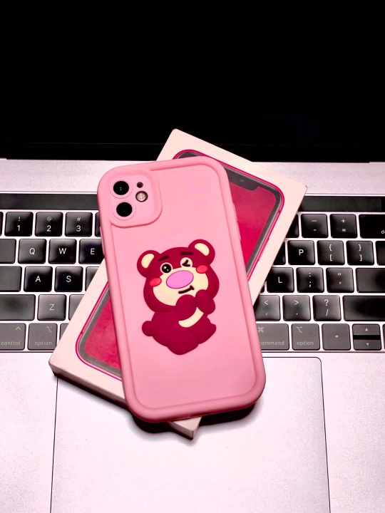 Chexol iPhone taddy oyinchoqli 7, 8, 11, 12, 13, 14, 15, se, xs, xr, pro, max, plus, mini