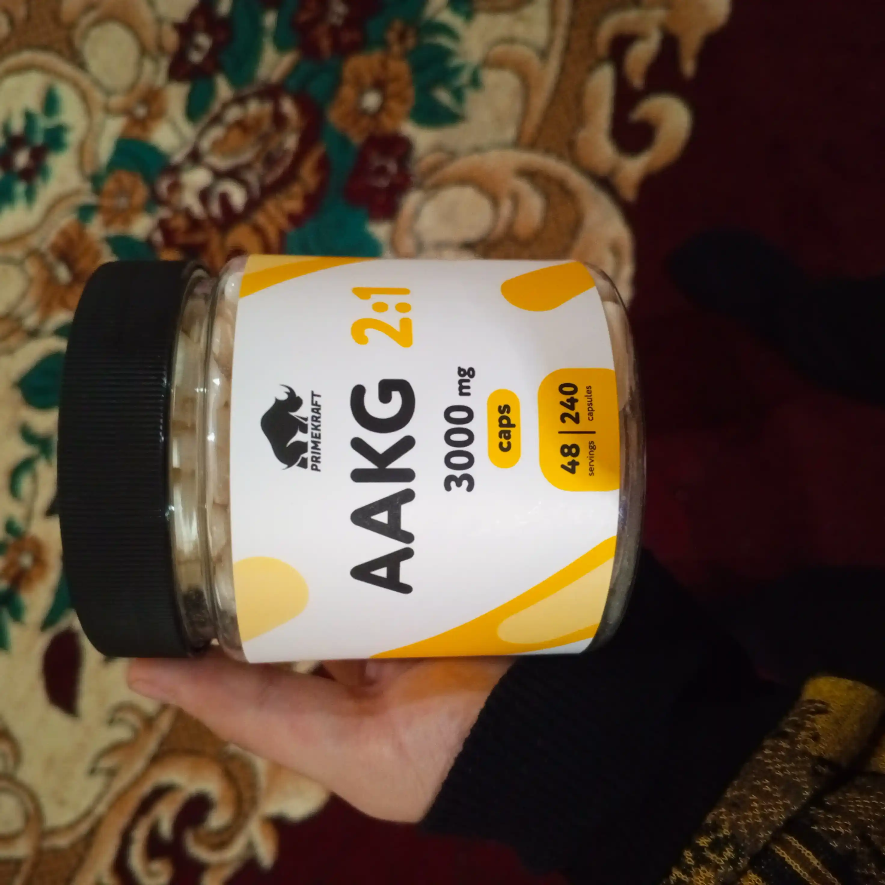 Аргинин аминокислот Primekraft AAKG 2:1, 240 капсул