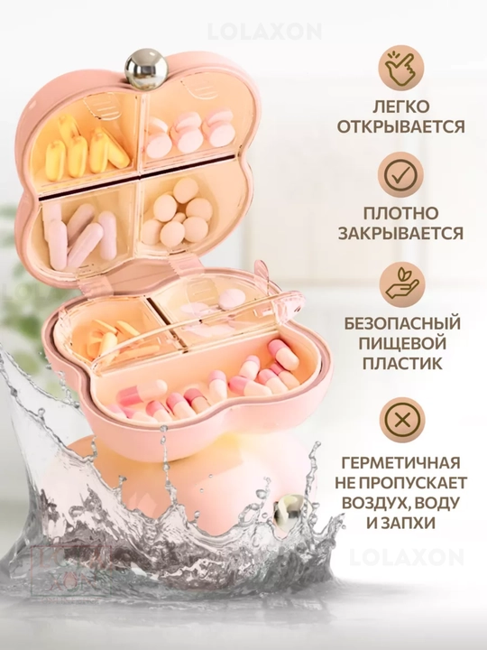 Таблетница, контейнер для лекарств и витаминов