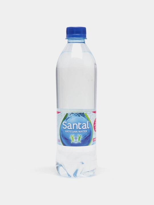 Gazlangan suv SANTAL, 0.5 litr dan 12 dona