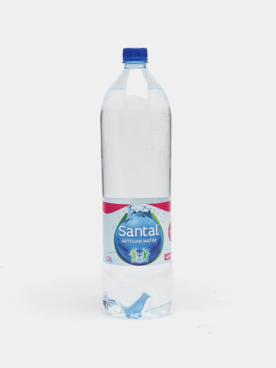 Gazlangan suv SANTAL, 1.5 litr dan 6 dona