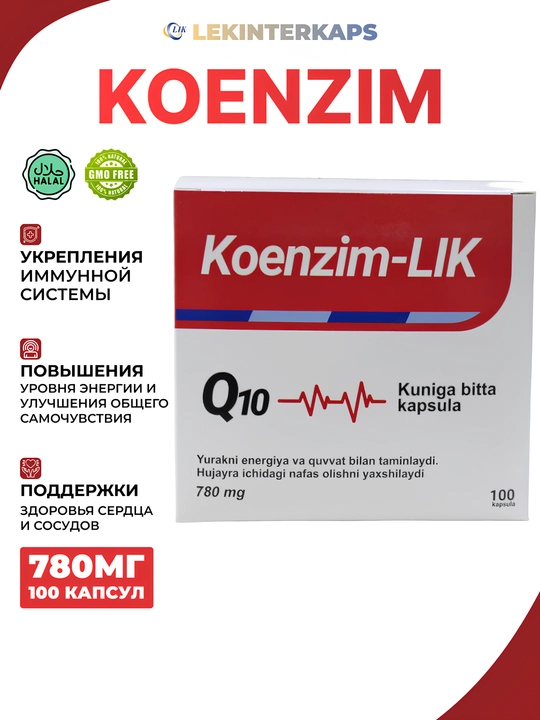Koenzim Q10 - LIK 780 mg 100 kapsula - 