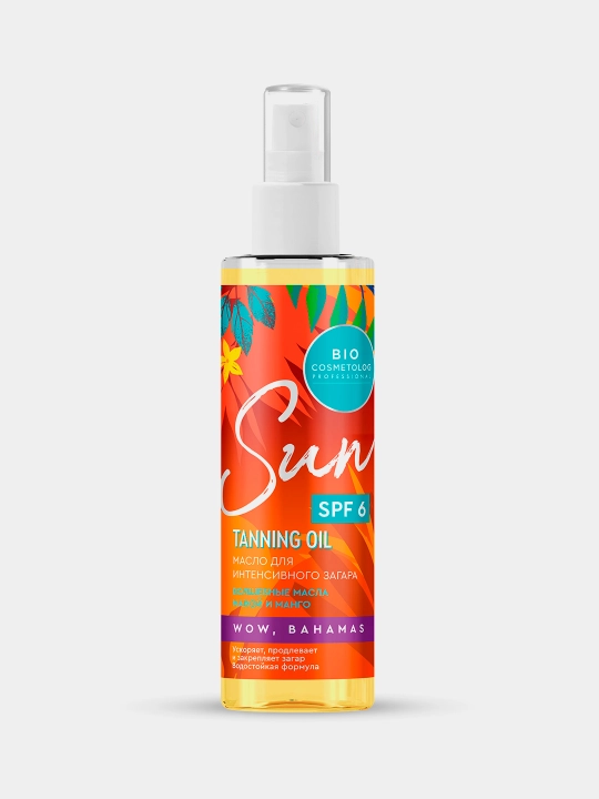 Bio cosmetolog" SPF 6 190 ml intensiv qorayish uchun moy-sprey
