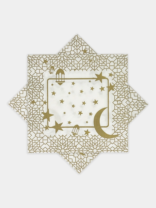 Ramazon bayrami stoli uchun salfetkalar, 15 dona, o'lchami 33*33 sm