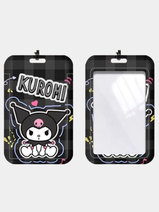 Картхолдер Kuromi, с брелоком - для банковской карты, карты АТТО, ID паспорта