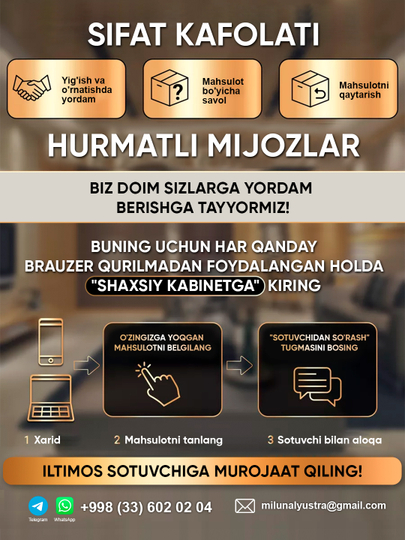 Osma shift qandil, 3 xil rangda, 5 xil o‘lchamda, balandligi sozlanadigan, yotoqxona va zal uchun mo‘ljallangan