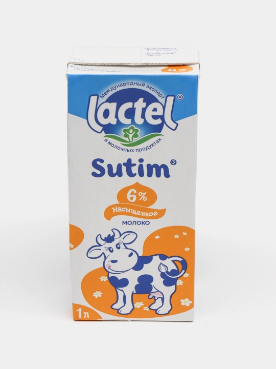 Sut LACTEL SUTIM 6%, ultrapasterizatsiyalangan, 1 litr - 