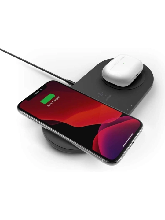 Iphone uchun moslangan simsiz zaryadlashchi Belkin Dual Pads Wireless Charging Qi, 15W